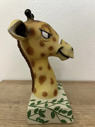 Giraffe Resin Eye Glass Holder. With Coffee Saying. 4