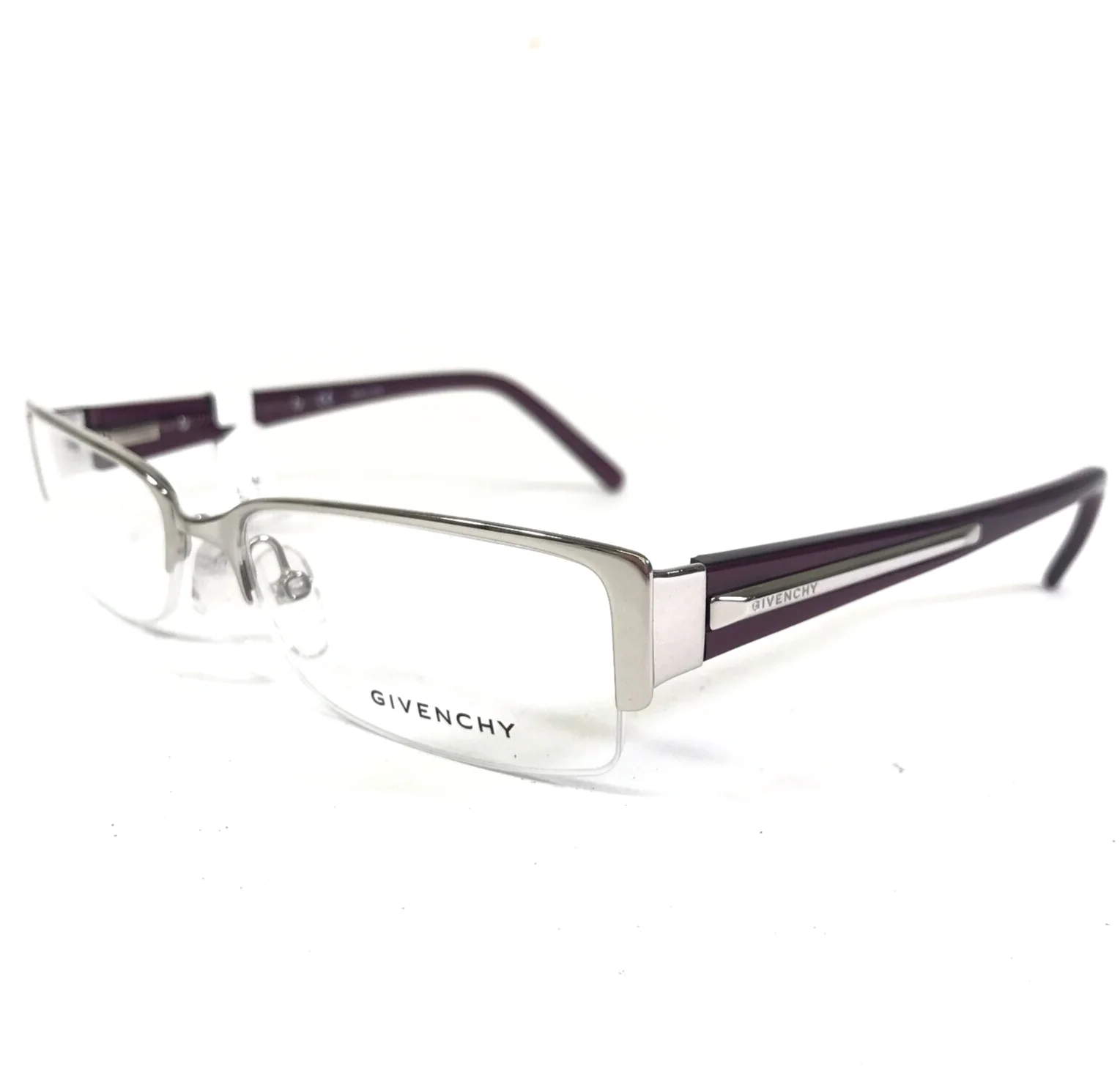 Givenchy Eyeglasses Frames VGV 383 COL.0579 Purple Silver Rectangular 54-17-140
