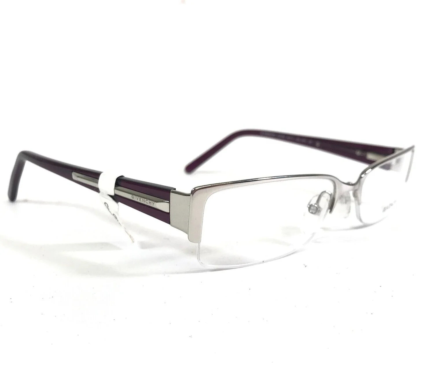 Givenchy Eyeglasses Frames VGV 383 COL.0579 Purple Silver Rectangular 54-17-140 3
