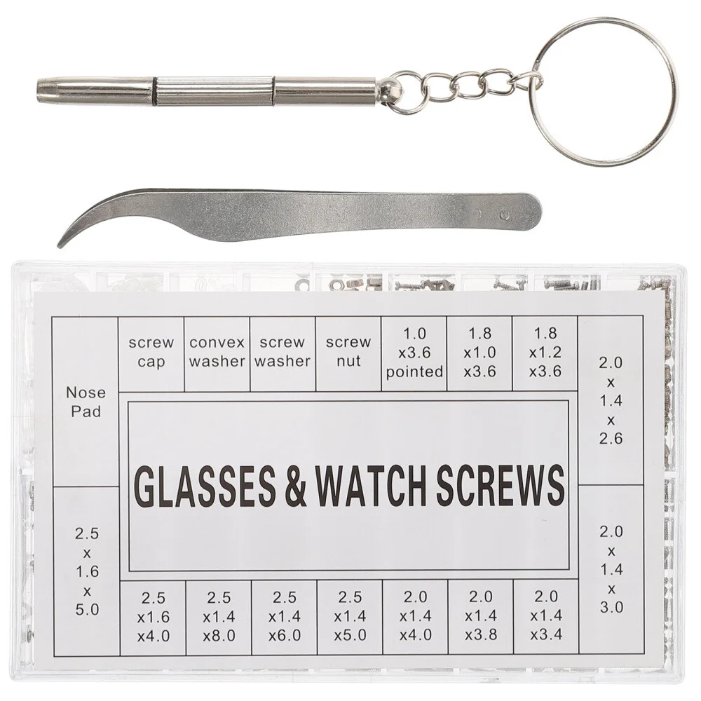Glasses Arm Replacement Glass Repair Kit Eyeglass Nose Pads Screws Tools
