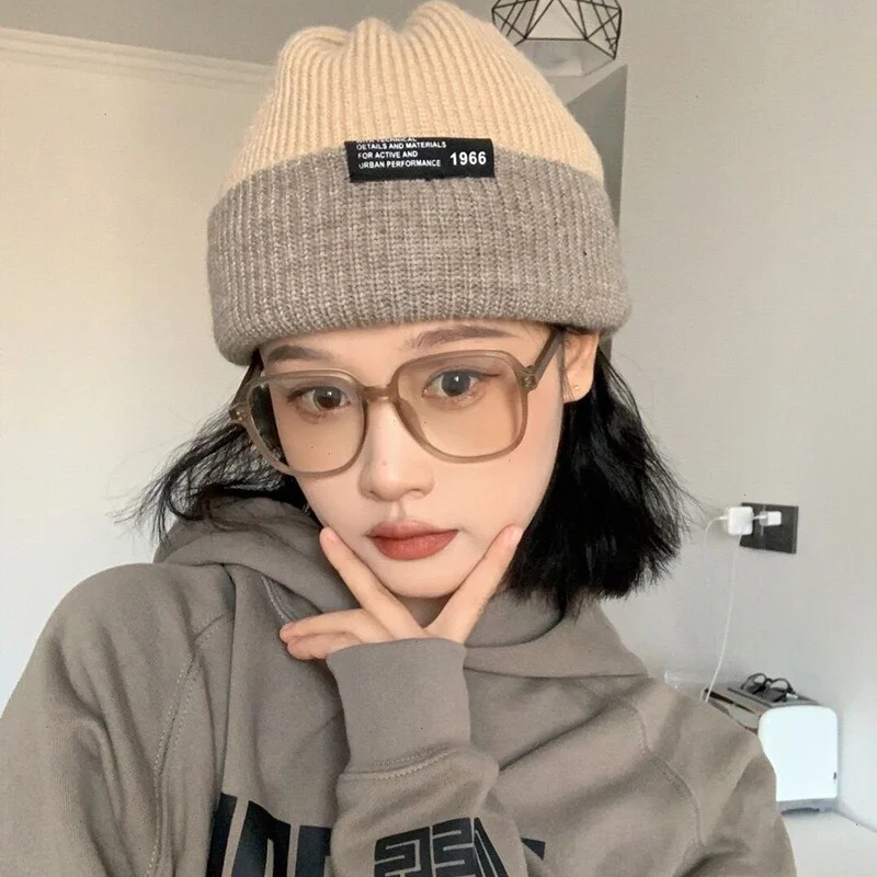 Glasses Frame Make-up Free For Women 2022 New Korean Style AntiBlue Light COFFEE 2