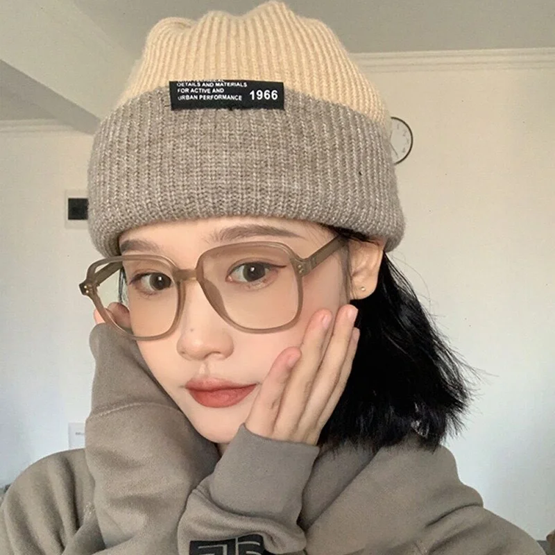 Glasses Frame Make-up Free For Women 2022 New Korean Style AntiBlue Light COFFEE 3