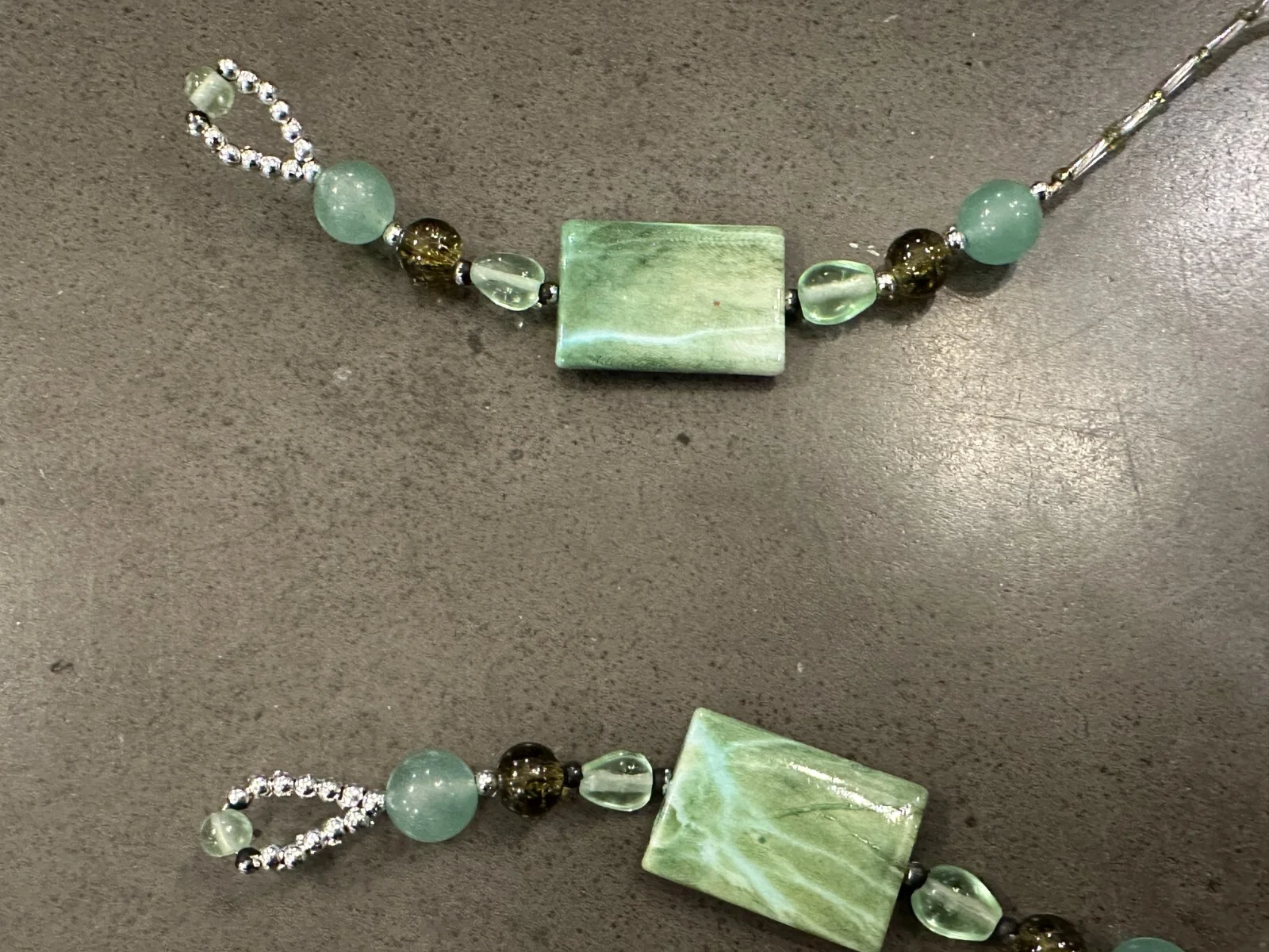 GLASSES LANYARD CHAIN EYEGLASS HOLDER NECKLACE JADE TURQUOISE BEADED 3