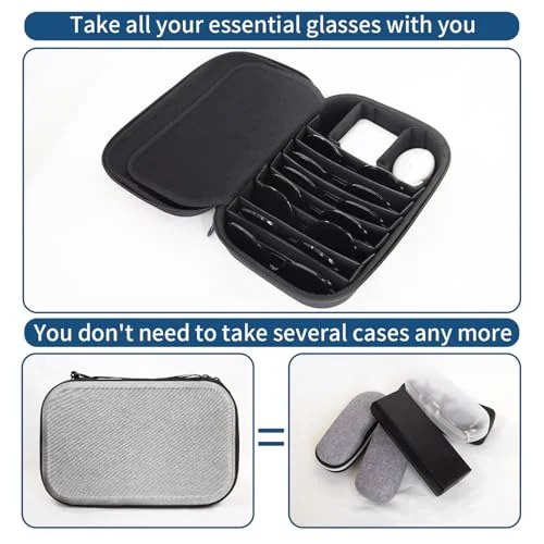 Glasses Oversized Box Sunglasses Protector Travel Hard Clamshell Eyeglass Case 3