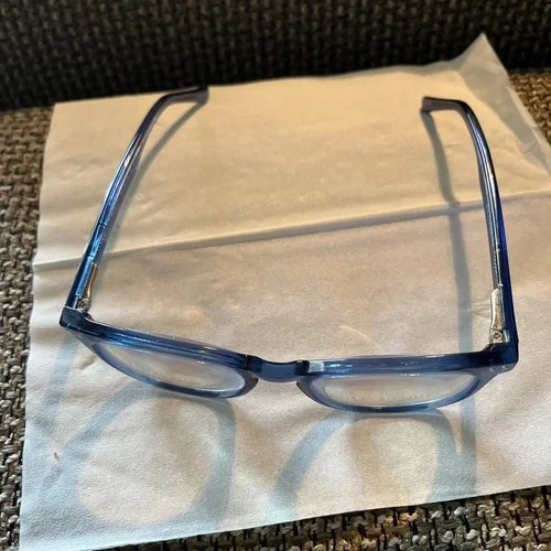 Glasses, Prive Revaux, lens, but selling frames, blue black. Left temple v faded