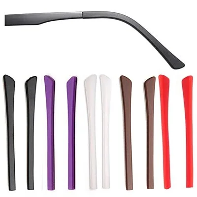 Glasses Temple End Tips Soft Silicone Anti Slip Socks Replacement for Eyeglas...