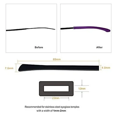 Glasses Temple End Tips Soft Silicone Anti Slip Socks Replacement for Eyeglas... 3