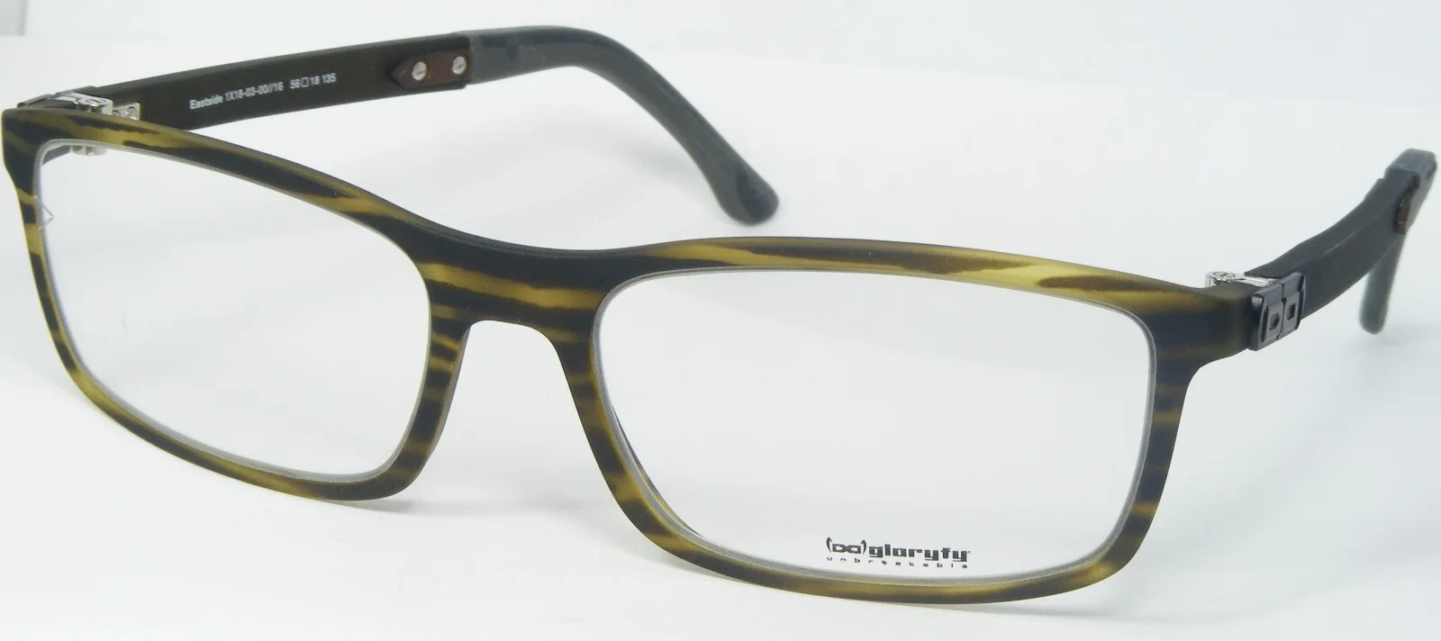 Gloryfy Unbreakable Eastside 1X18-03-00/16 MATT OLIVE BROWN EYEGLASSES 56-18-135