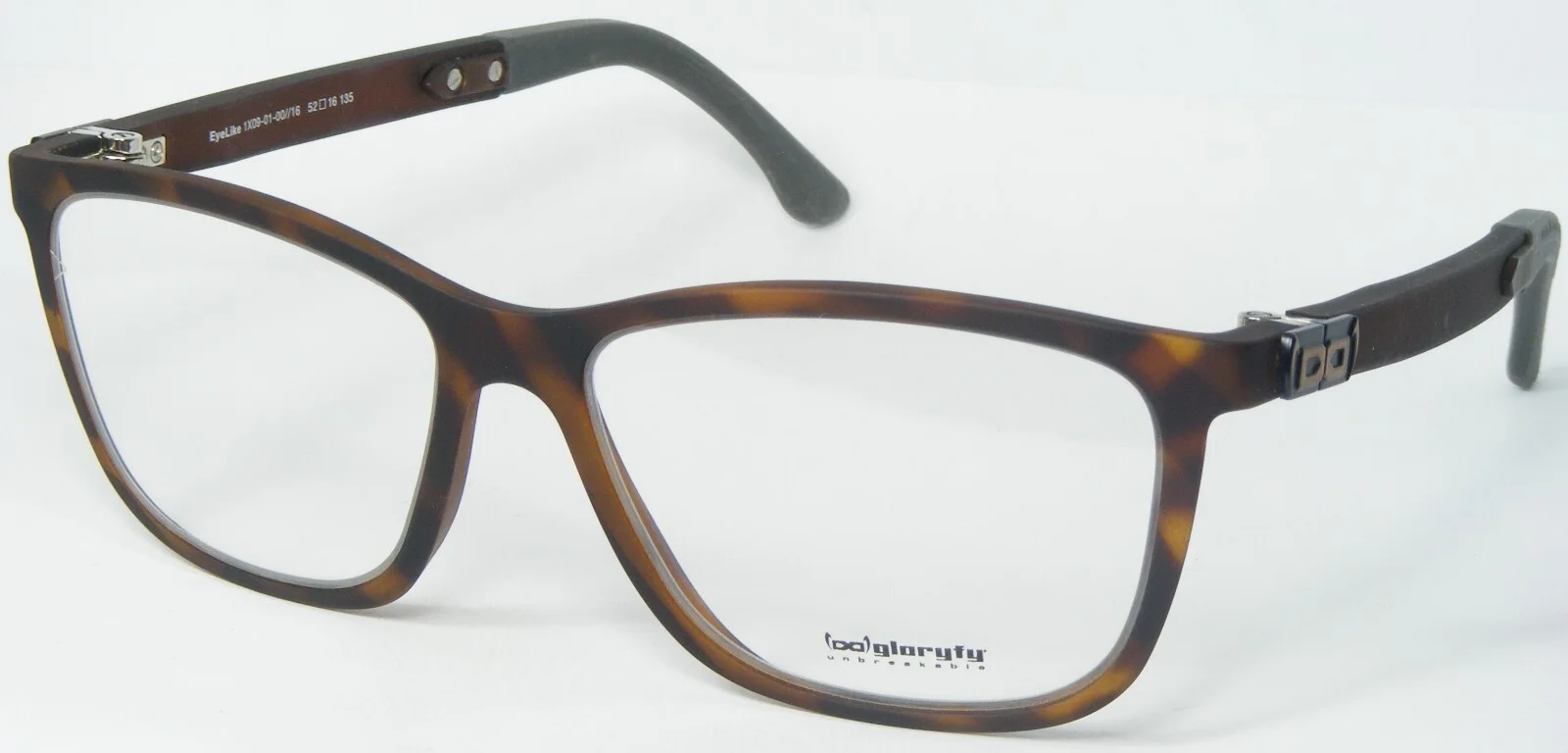 Gloryfy Unbreakable EyeLike 1X09-01-00/16 MATT HAVANA EYEGLASSES 52-16-135mm