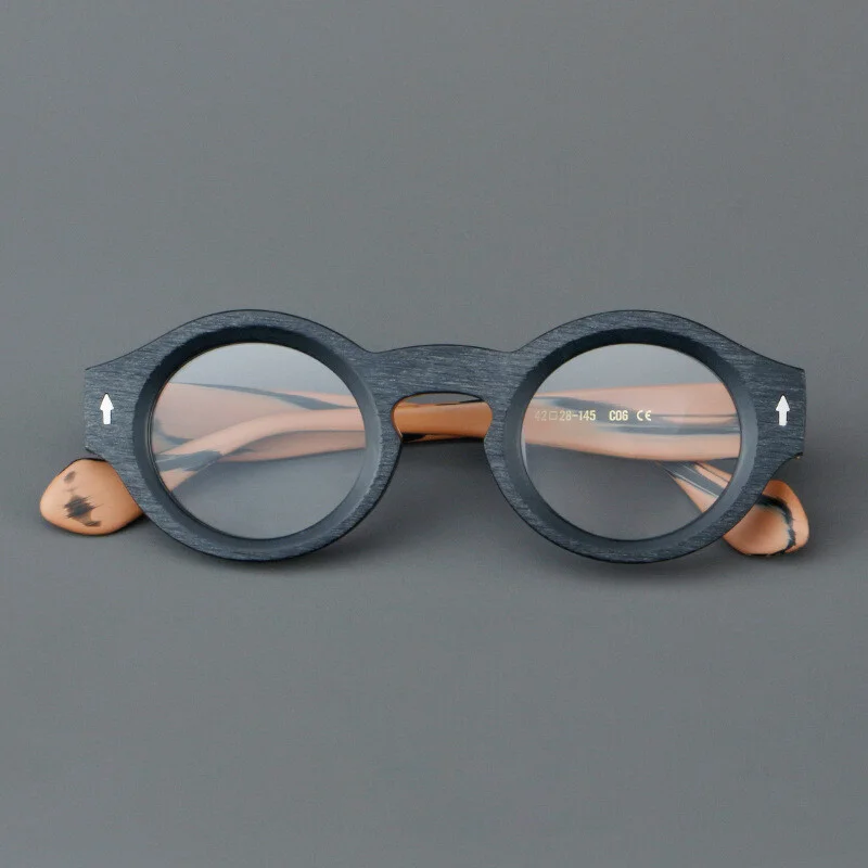 GOLD and WOOD Chelsea 02.03 Gold Brown Unisex Round Eyeglasses 48-20-145 B:42