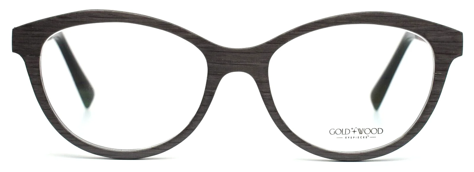 GOLD and WOOD Dea 01.03 Gray Womens Cat Eye Full Rim Eyeglasses 52-17-140 B:41 2