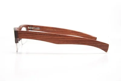 GOLD AND WOOD RIMMED EYEGLASSES GLASSES SUNGLASSES B14.2 #15E 4