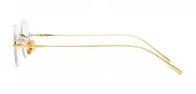Gold Rimless Glasses Steve Jobs Style Oval Eyeglass Frames Retro 3