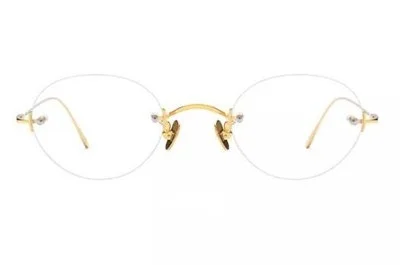 Gold Rimless Glasses Steve Jobs Style Oval Eyeglass Frames Retro 4