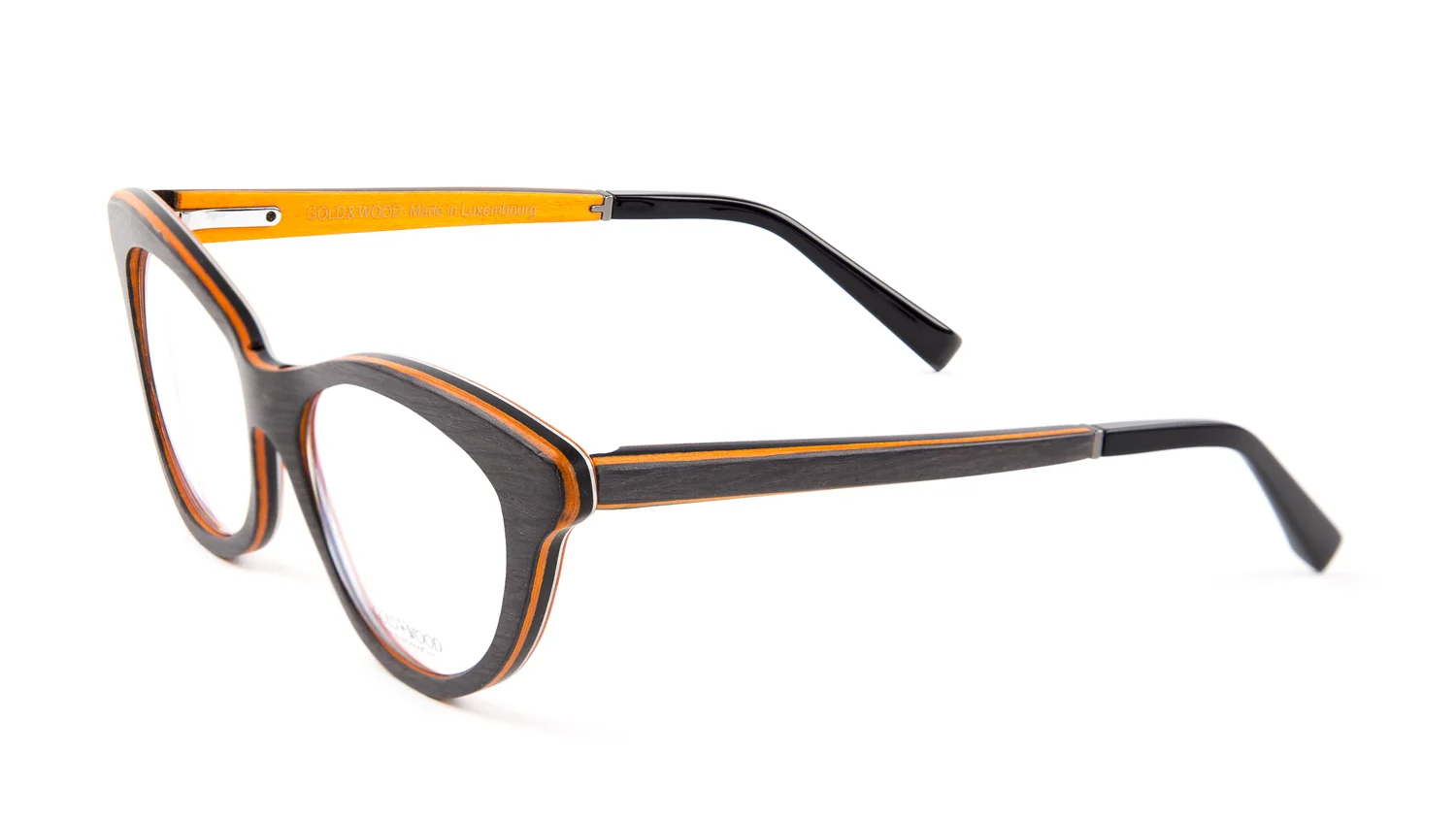 Gold & Wood Epi Cateye Eyeglass Frames 51mm $789 NEW 2