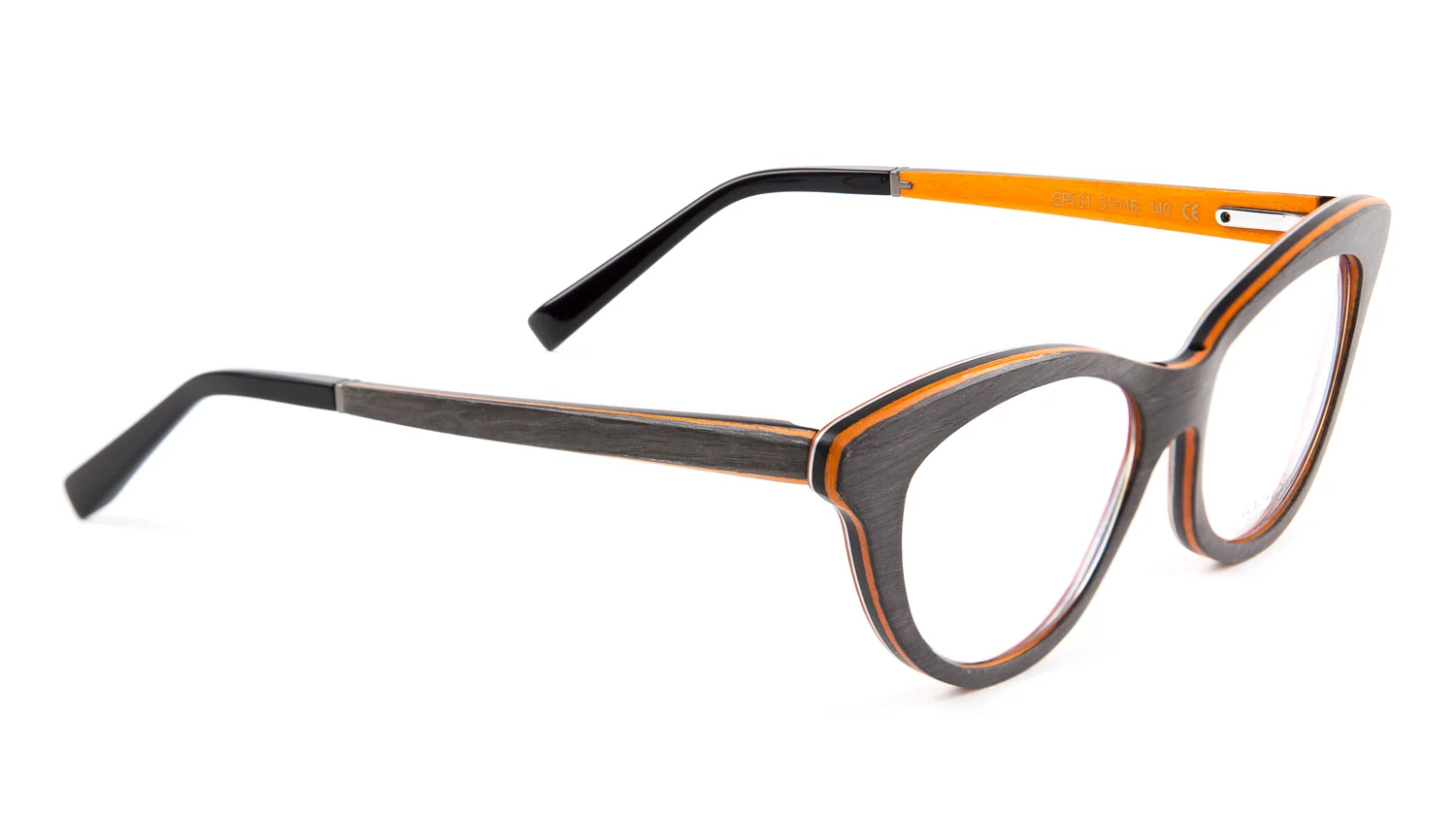 Gold & Wood Epi Cateye Eyeglass Frames 51mm $789 NEW 3
