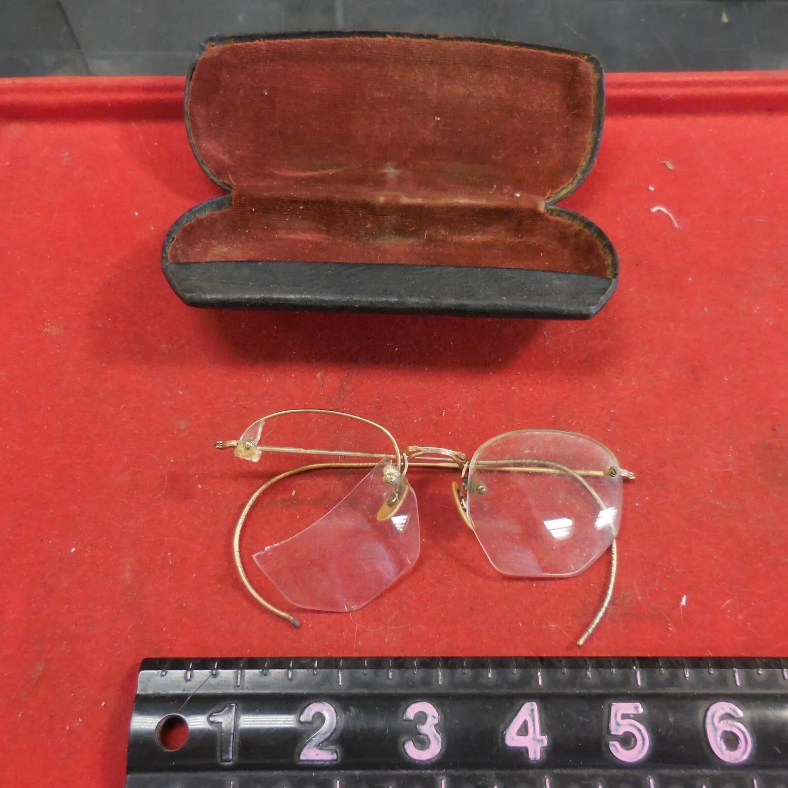 Gold & Wood Paris Eyeglass Case & Wood Storage Display Case #2 1