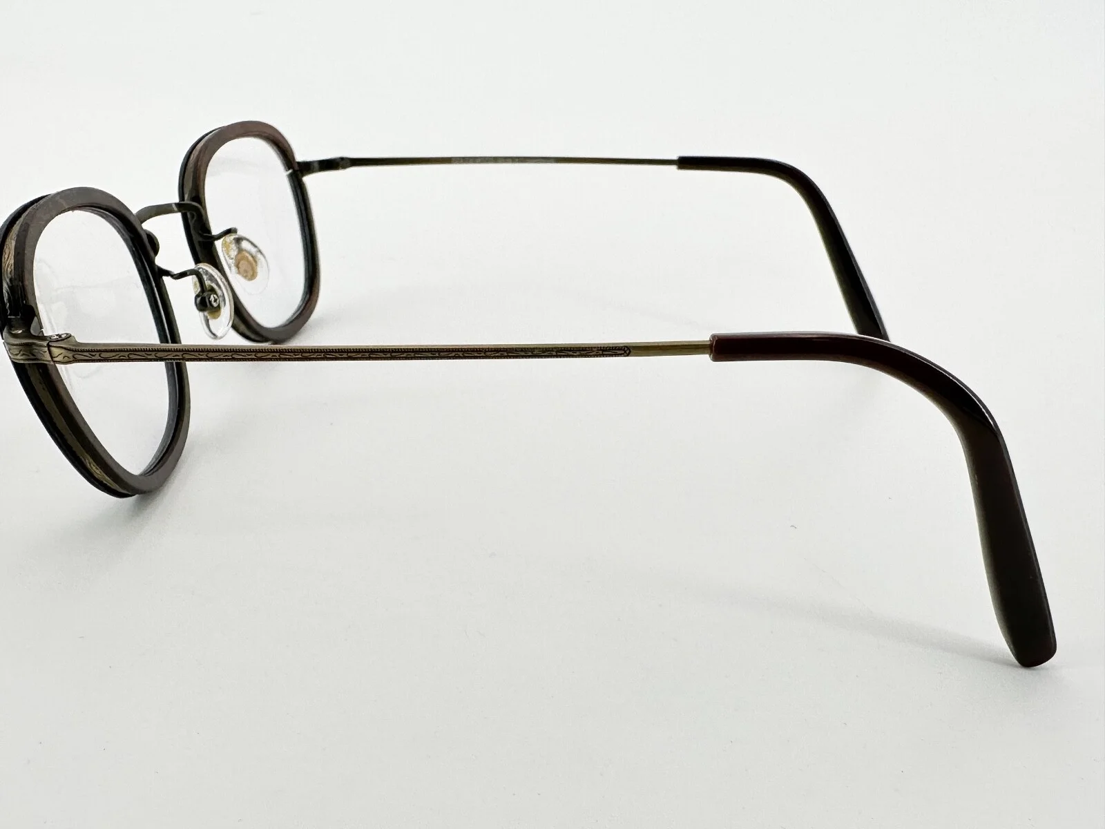 Gold & Wood Titan 02 Eyeglasses FRAMES Brown 46[]24-140 Antique Gold I102 3