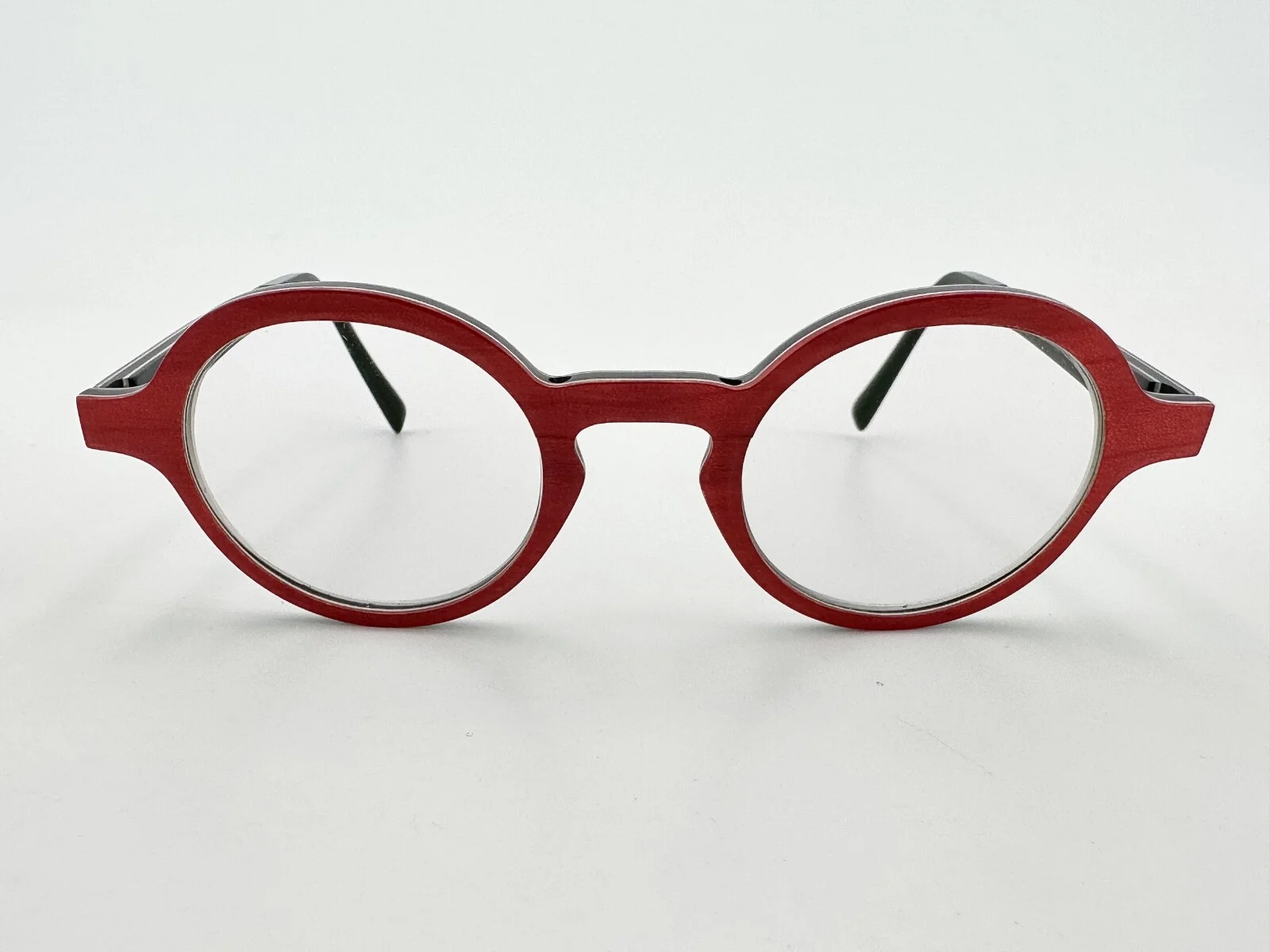 Gold & Wood Zoo 01 Eyeglasses FRAMES 41 Red 45[]23-140 Black I103 2