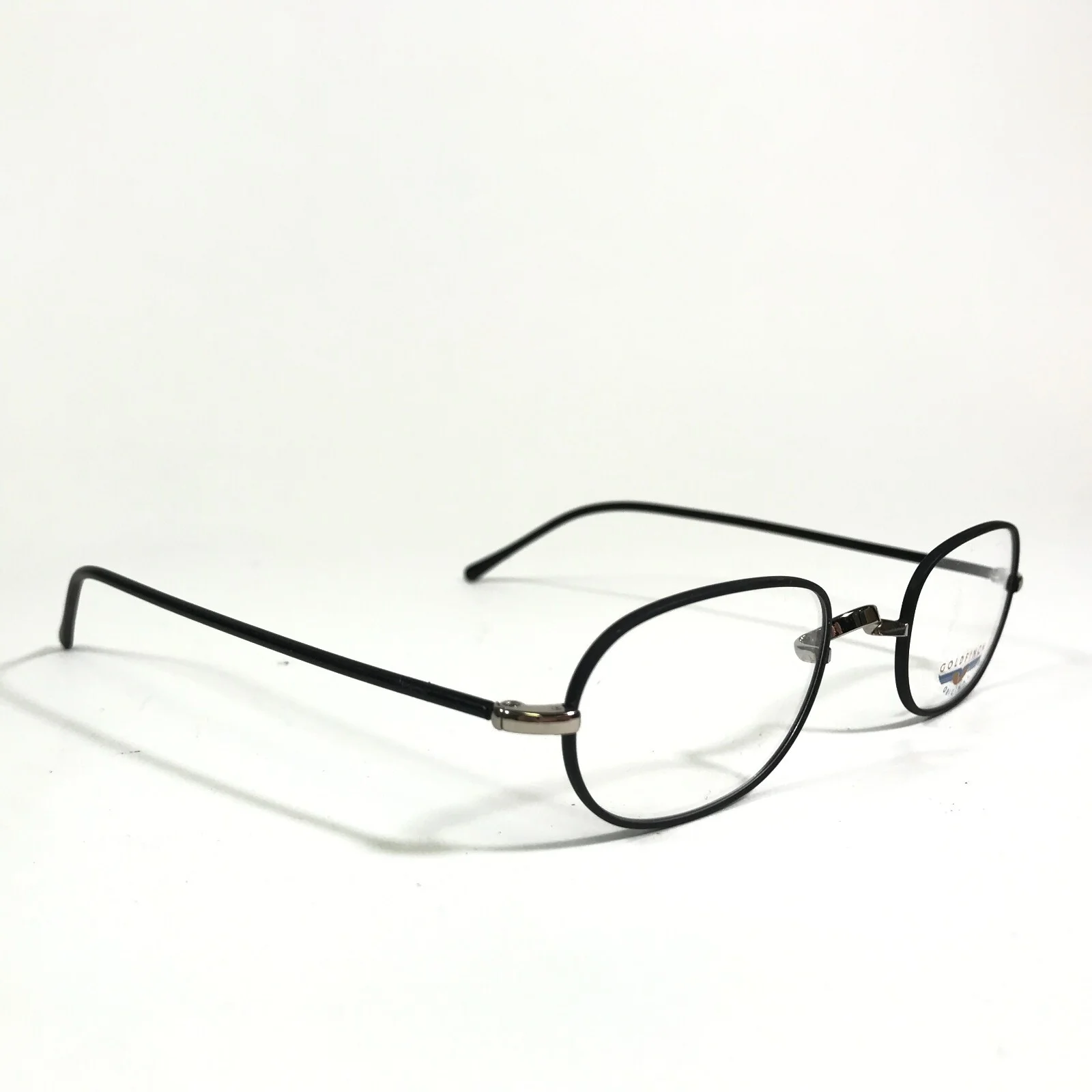 Goldfinch G505 633 Eyeglasses Frames Black Gunmetal Round Full Rim 44-22-140 2