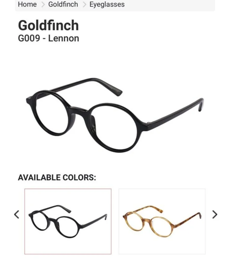 Goldfinch Lennon Black 45-20-145 Black Full Rim Acetate Eyeglasses Frame 3