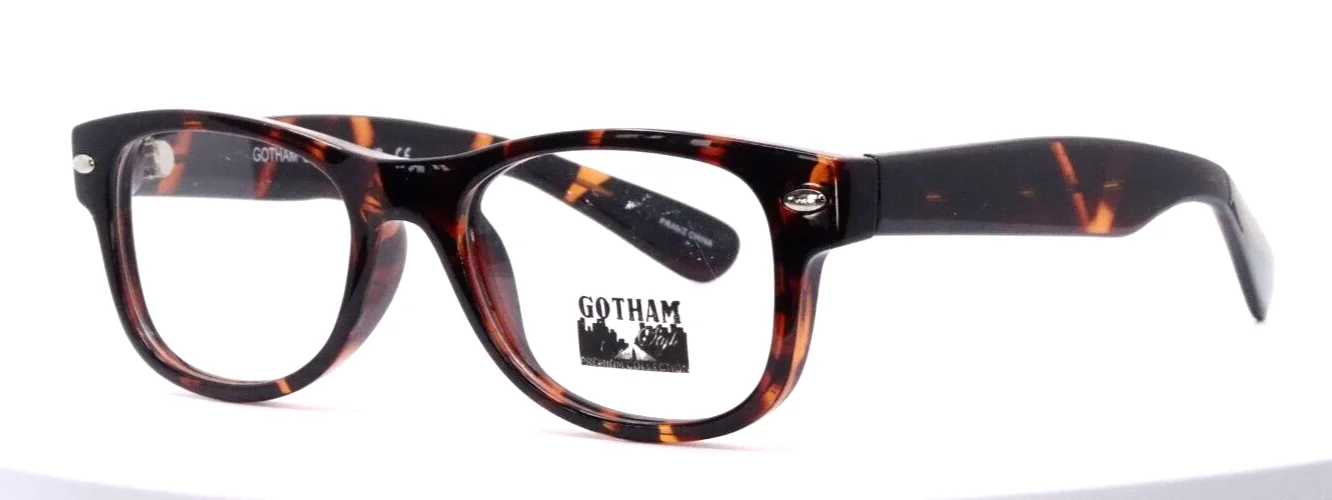 GOTHAM STYLE #148 JR Amber Tortoise Boys Kids Square Eyeglasses 46-18-135 B:35