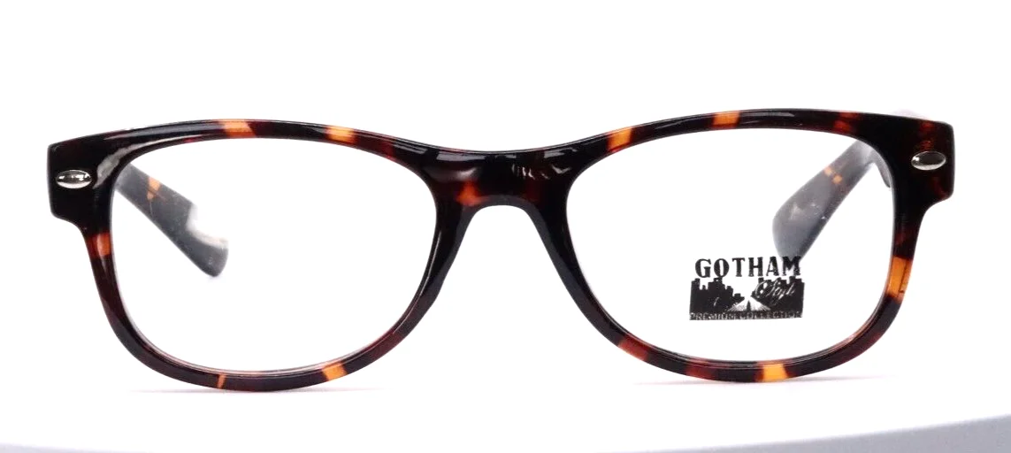 GOTHAM STYLE #148 JR Amber Tortoise Boys Kids Square Eyeglasses 46-18-135 B:35 2