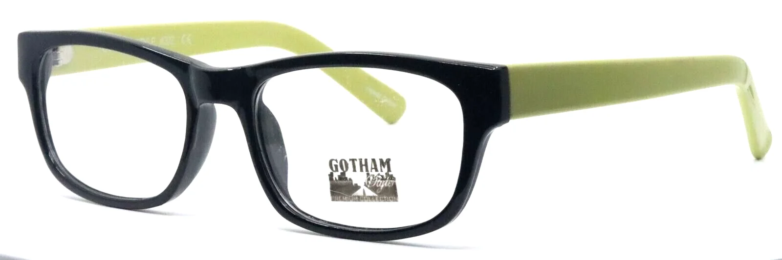 GOTHAM STYLE #202 Black Green Rectangular Full Rim Eyeglasses Frames 51-18-140