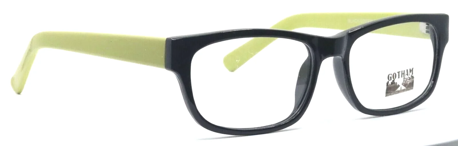 GOTHAM STYLE #202 Black Green Rectangular Full Rim Eyeglasses Frames 51-18-140 3