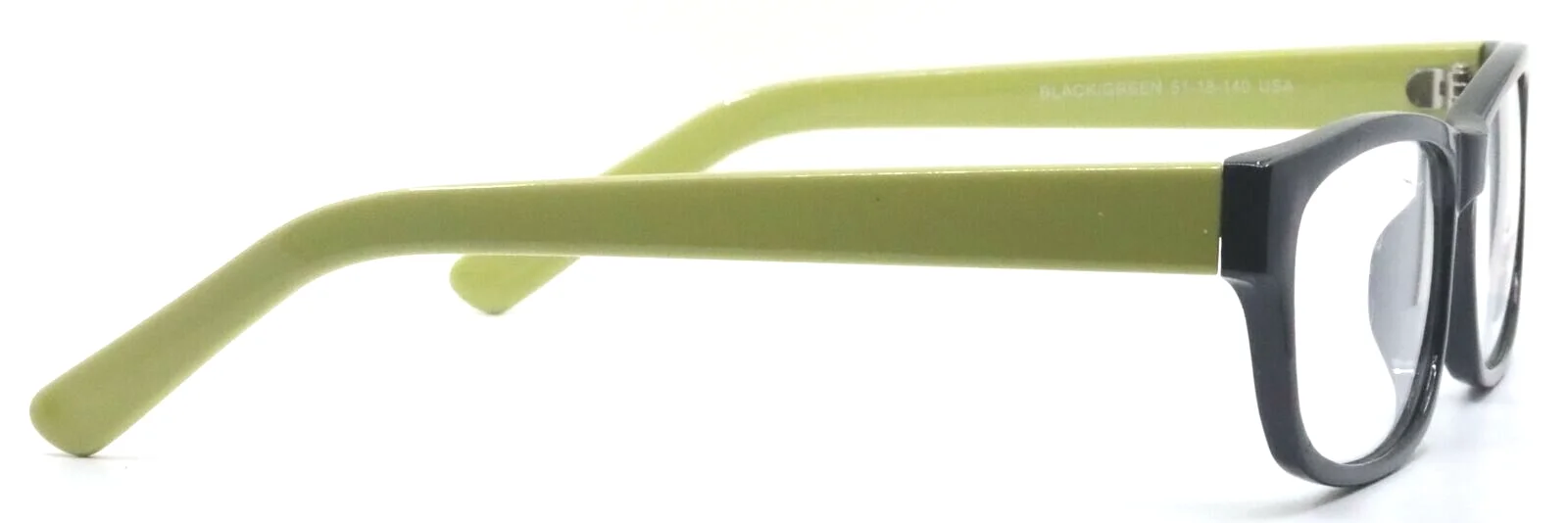 GOTHAM STYLE #202 Black Green Rectangular Full Rim Eyeglasses Frames 51-18-140 4