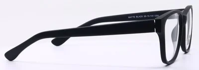 Gotham Style #234 Matte Black Square Mens Full Rim Eyeglasses Frames 56-15-145 4