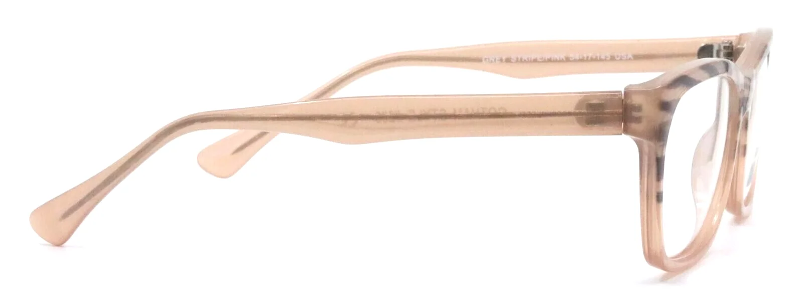 GOTHAM STYLE 238 Gray Stripe Pink Rectangular Full Rim Eyeglasses 54-17-145 4