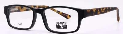 Gotham Style #FLEX 18 Matte Black /Tortoise Rectangle Mens Eyeglasses 53-17-140