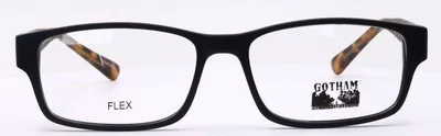 Gotham Style #FLEX 18 Matte Black /Tortoise Rectangle Mens Eyeglasses 53-17-140 2