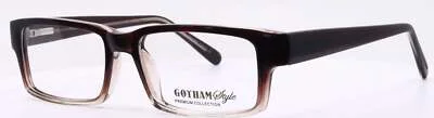 Gotham Style GOTHAMFLEX 41 Brown Fade Rectangle Mens Eyeglasses Frames 53-17-145