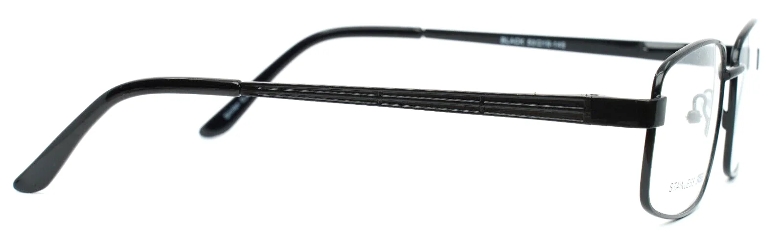 GOTHAM STYLE Stainless 25 Black Unisex Rectangle Eyeglasses 53-19-145 B:37 4
