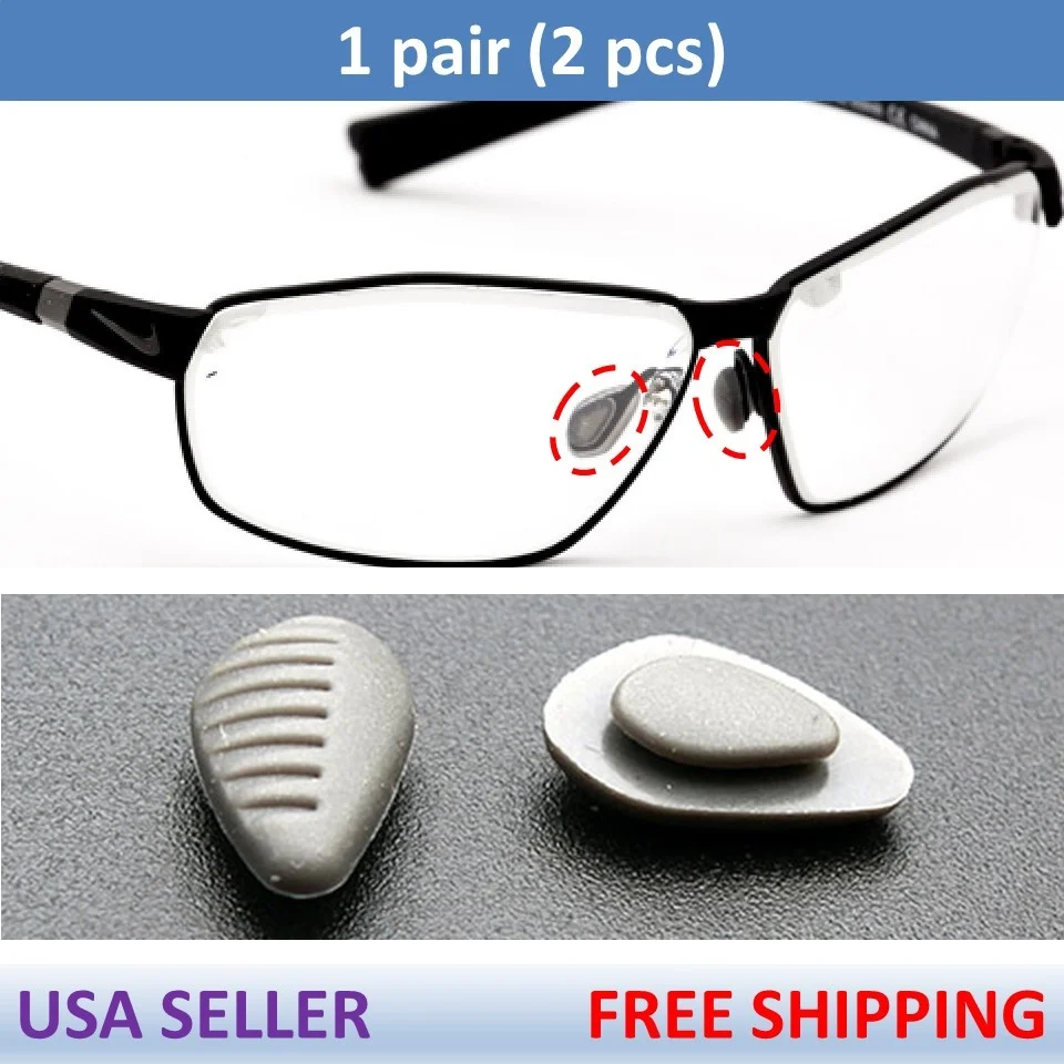 Grey / Gray Nose Pads for Nike Eye Glasses Eyeglasses Sunglasses - Silicone