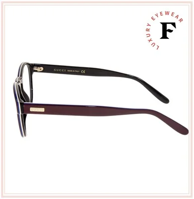 GUCCI 0273 Burgundy Black White Clubmaster Unisex Eyeglasses 50mm GG0273O 2