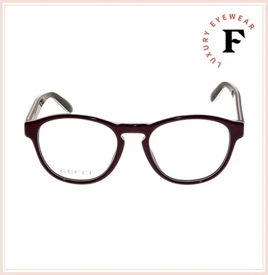 GUCCI 0273 Burgundy Black White Clubmaster Unisex Eyeglasses 50mm GG0273O 3
