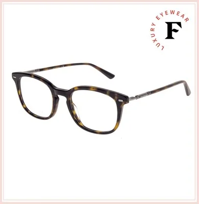 GUCCI 0390 Havana Ruthenium Clubmaster Classic Men Eyeglasses 50mm GG0390O 4