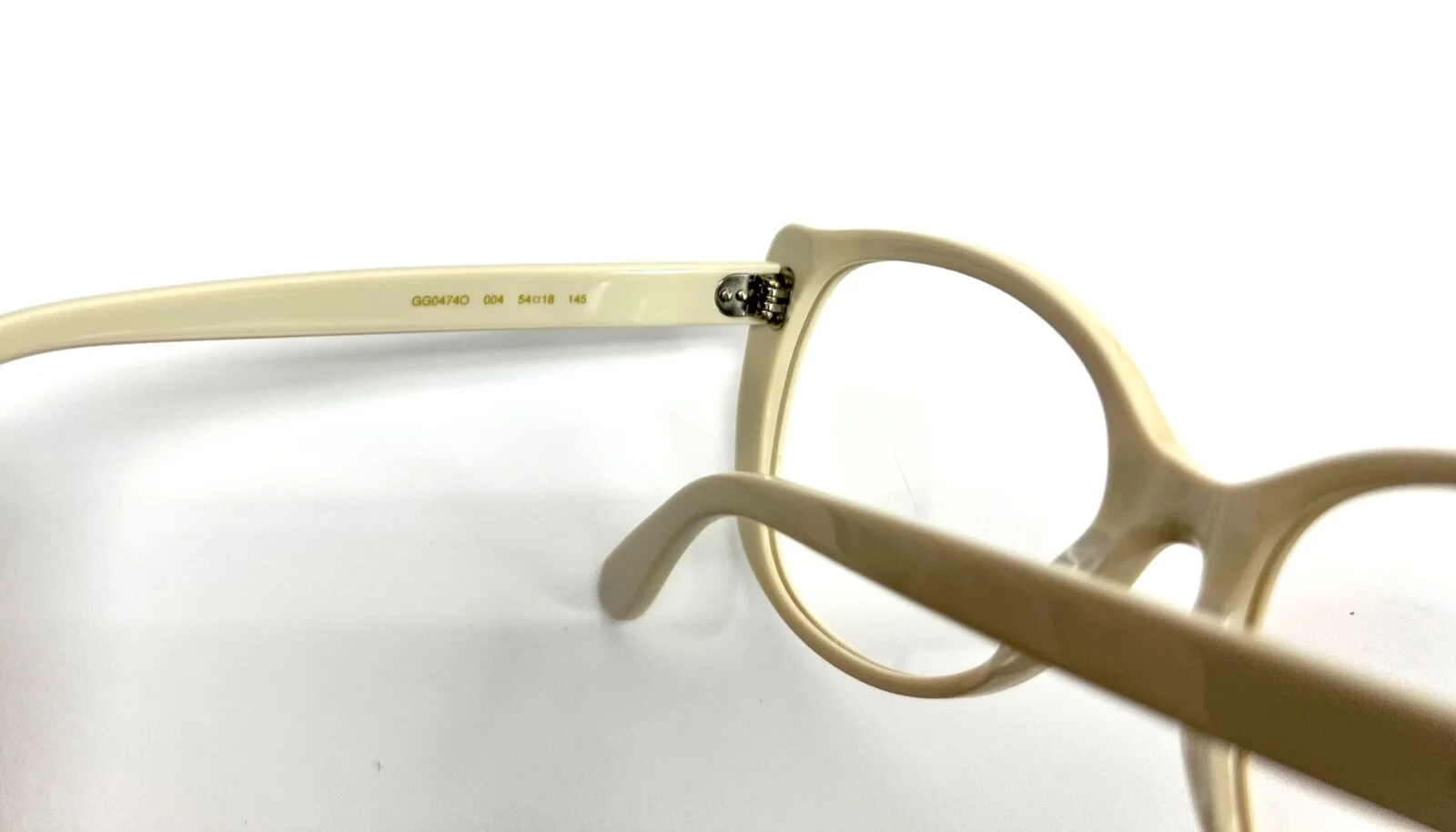 GUCCI 0474 Ivory White Oversized Retro Eyeglasses 54mm GG0474O Optical Frame 004 2