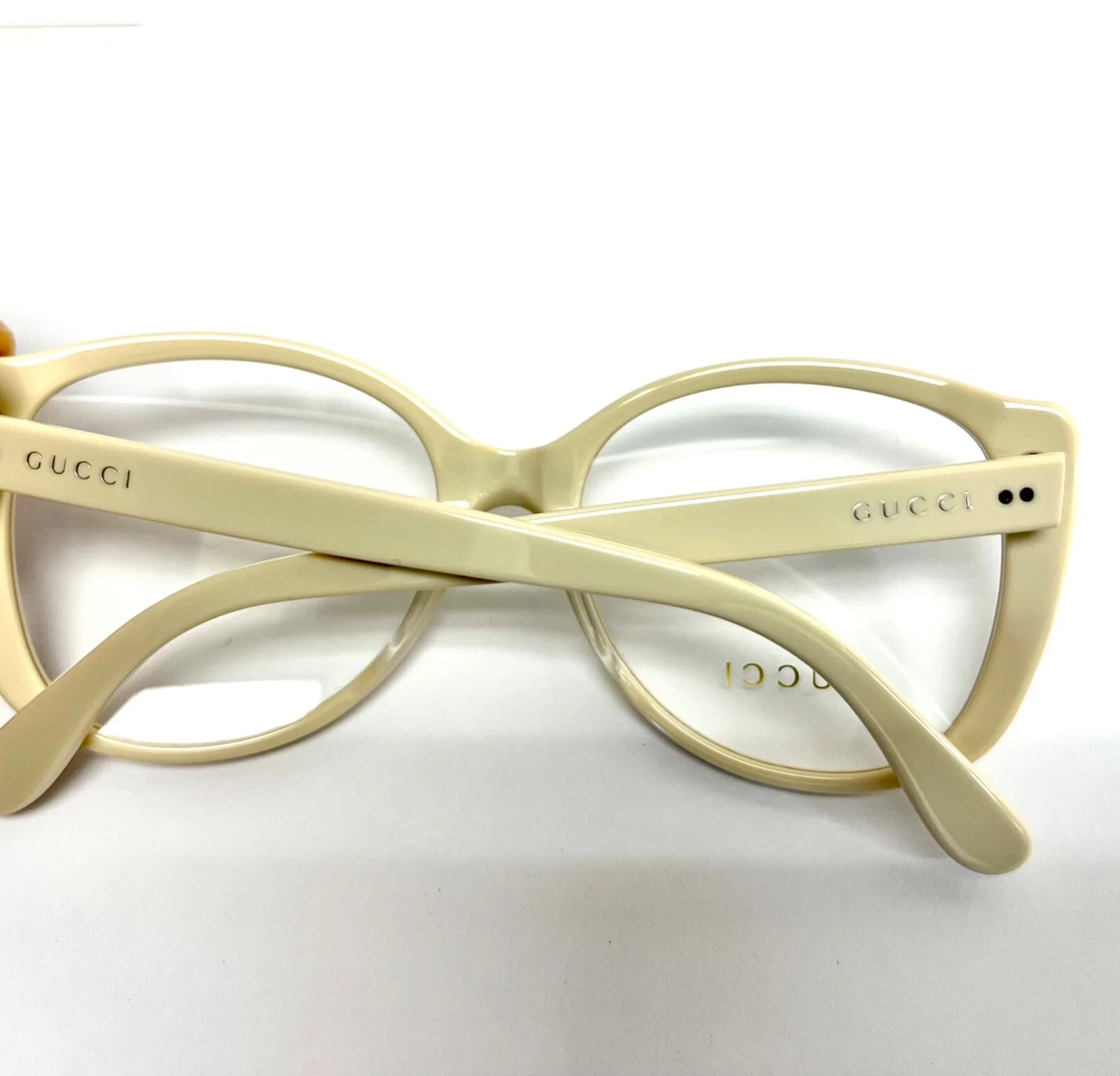 GUCCI 0474 Ivory White Oversized Retro Eyeglasses 54mm GG0474O Optical Frame 004 3