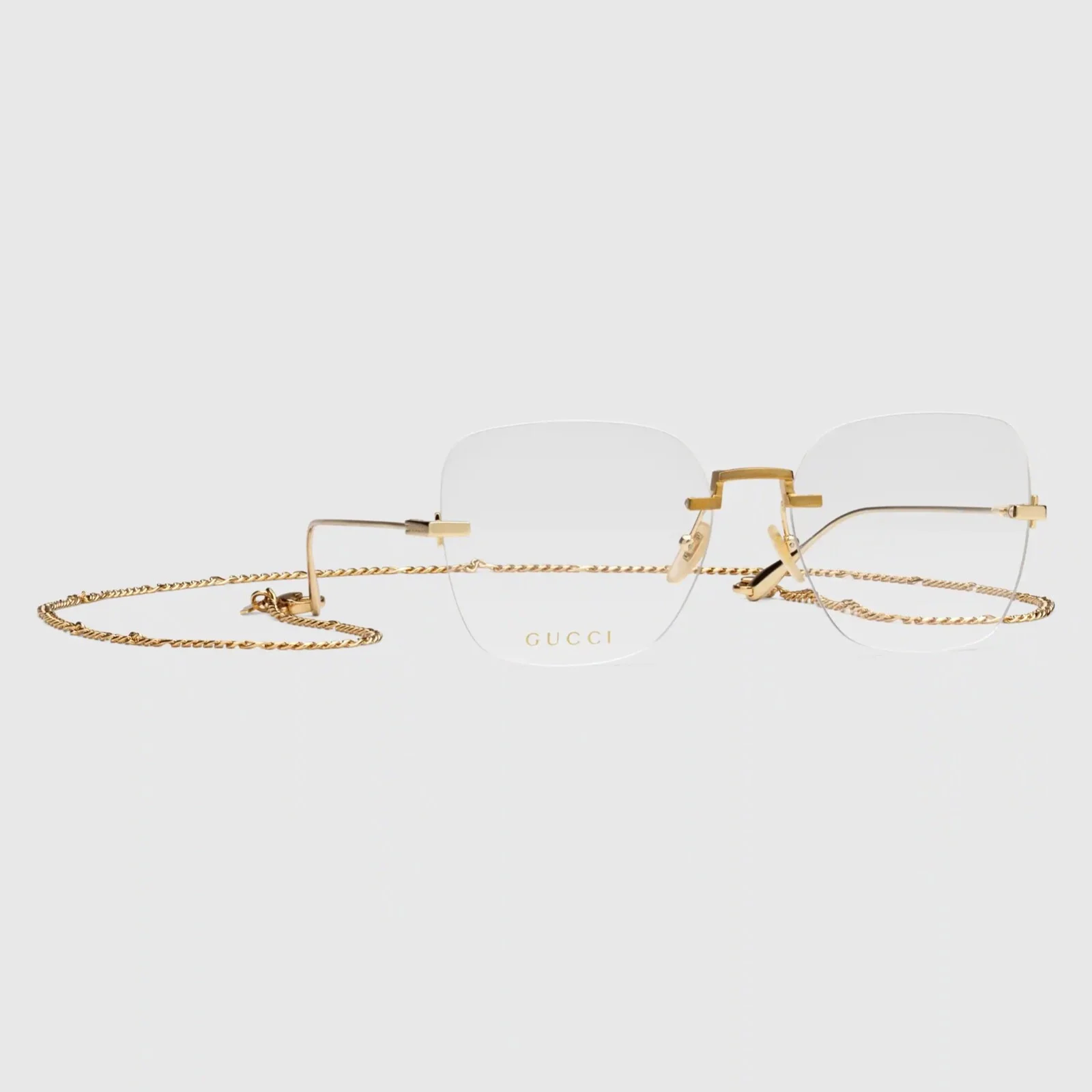 GUCCI 1150 Metal Gold Removable Chain Pendant Charm Eyeglasses 59m GG1150O 001 2