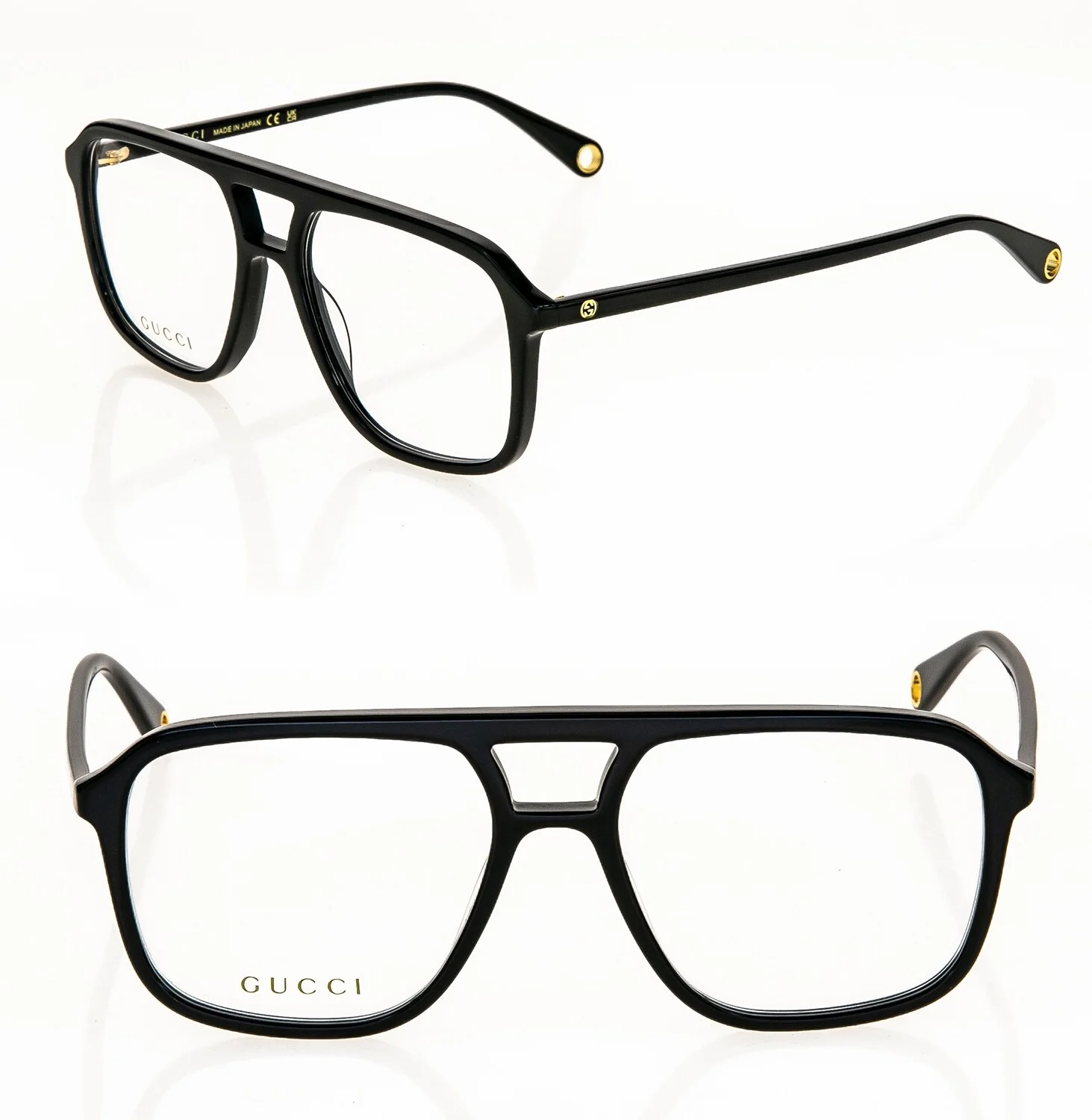 GUCCI Authentic 1078 Black Chain Charm Eyeglasses GG1078O Optical Frame 001