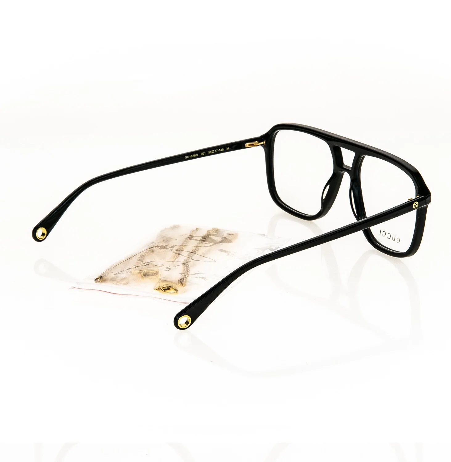 GUCCI Authentic 1078 Black Chain Charm Eyeglasses GG1078O Optical Frame 001 4