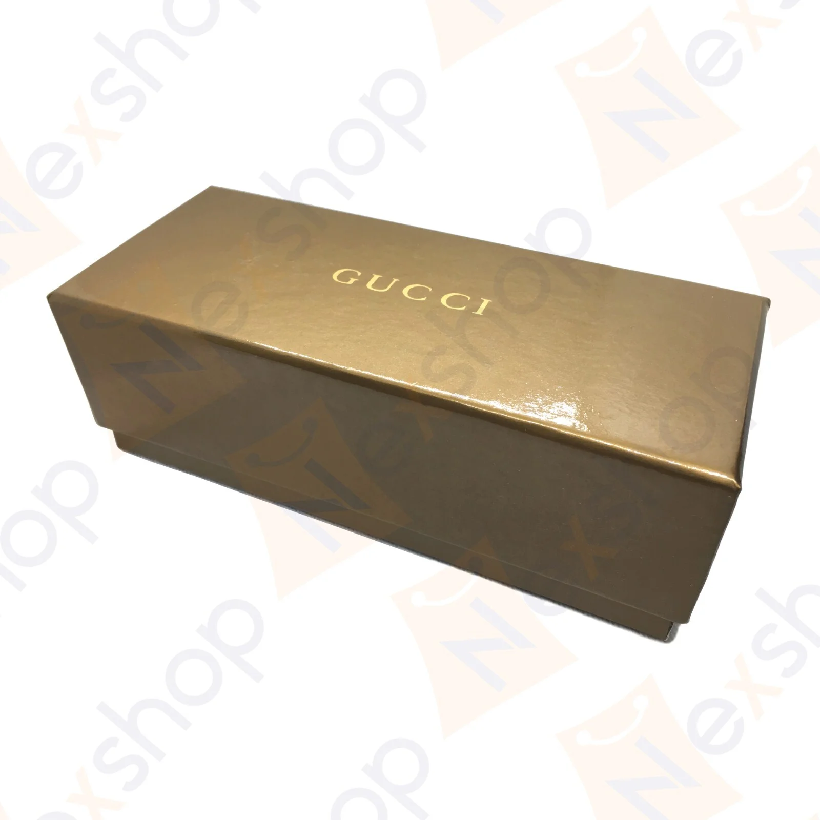 Gucci Bronze Hard Clam Shell Eyeglasses Sunglasses Small Case w/ Cloth & GiftBOX 2