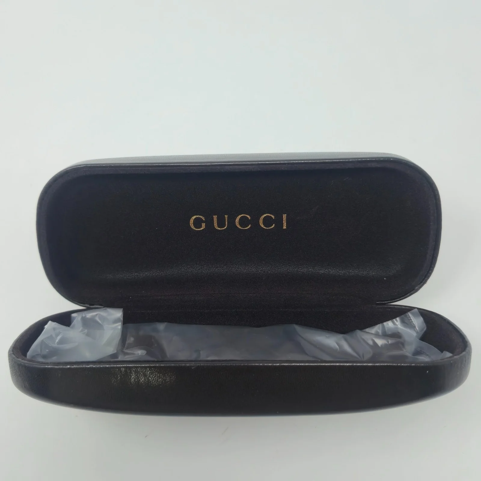 Gucci Bronze Hard Clam Shell Eyeglasses Sunglasses Small Case w/ Cloth & GiftBOX 4