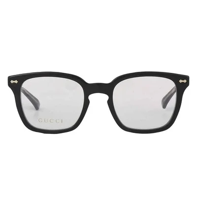 Gucci Demo Square Unisex Eyeglasses GG0184O 001 50 GG0184O 001 50