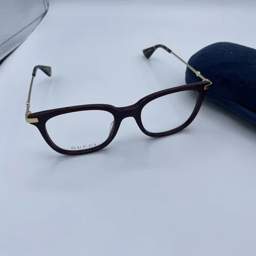Gucci Eyeglasses Frames GG0110O 006 49 -19-145 Burgundy Gold Made in Japan 2