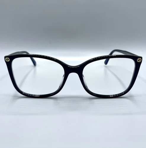 Gucci Eyeglasses Frames Only GG0026O Black Oversized Cat Eye Full Rim Authentic